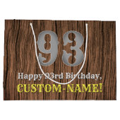 93e verjaardag: Westerne kijk op land, naam Groot Cadeauzakje (Achterkant)