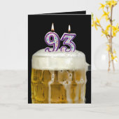 93e verjaardag zwarte bier kaart (Gele Bloem)