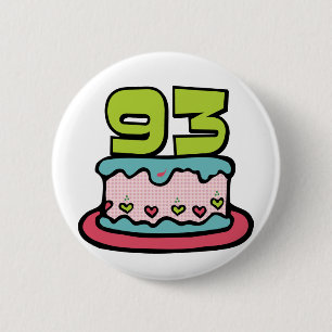 93e Verjaardagstaart Ronde Button 5,7 Cm
