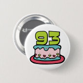 93e Verjaardagstaart Ronde Button 5,7 Cm (Voorkant /achterkant)