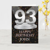 93rd Birthday Spotlights Voeg een naam toe Kaart (Gele Bloem)