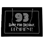 93ste verjaardag — Art Deco geïnspireerde look "93 Groot Cadeauzakje (Voorkant)