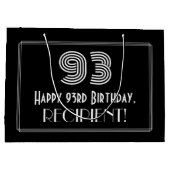 93ste verjaardag — Art Deco geïnspireerde look "93 Groot Cadeauzakje (Achterkant)