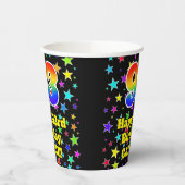 93ste verjaardag: Fun Stars Pattern en Rainbow 93 Papieren Bekers (Links)