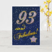 93ste verjaardag voor iemand Fabulous Kaart (Gele Bloem)