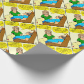 944 Neem twee cartoon voor veiligheidsspelden Cadeaupapier (Hoek)