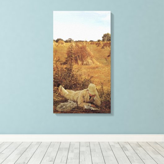 94 graden in de Shade, Sir Lawrence Alma Tadema Canvas Afdruk (Insitu (Houten vloer))