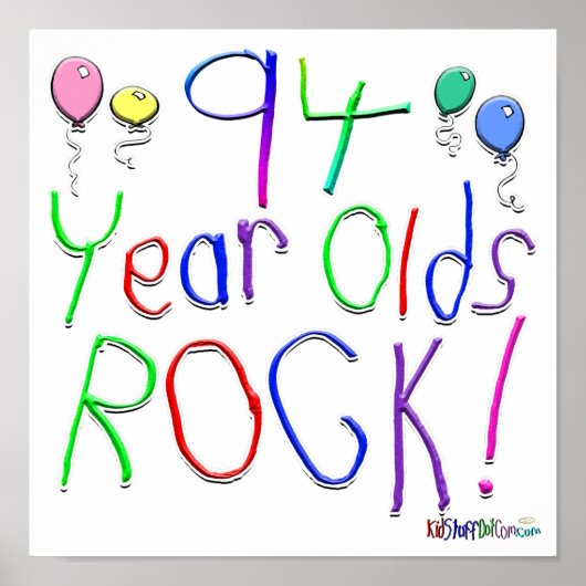 94 jaar Olds Rock! Poster (Voorkant)