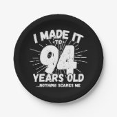 94 Jaar Oud Sarcastisch Meme Grappig 94e Verjaarda Papieren Bordje (Voorkant)