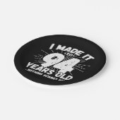 94 Jaar Oud Sarcastisch Meme Grappig 94e Verjaarda Papieren Bordje (Gekanteld)