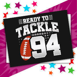 94 Jaar Oud Tackle Football Party 94e Verjaardag Briefkaart