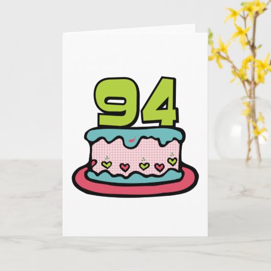 94 jaar oude vogelbeker kaart (Gele Bloem)