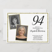 94e aangepaste foto wit en goud  kaart (Voorkant)