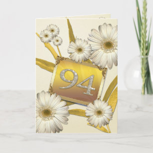 94e Birthday-kaart met daisies. Kaart