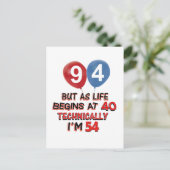 94e jaar design briefkaart (Staand voorkant)