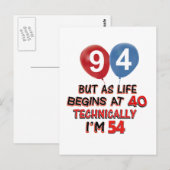 94e jaar design briefkaart (Voorkant / Achterkant)