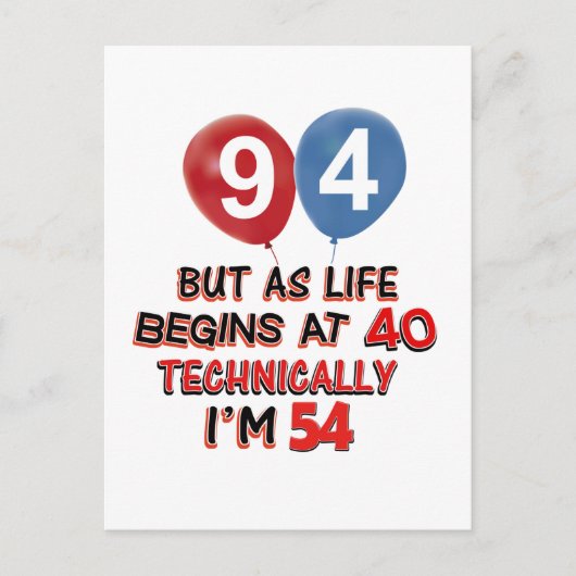 94e jaar design briefkaart (Voorkant)