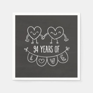 94e Jubileum Gift Chalk Hearts Servetten