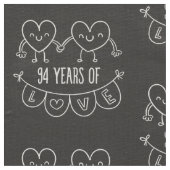 94e Jubileum Gift Chalk Hearts Stof (Close Up)