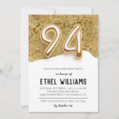 94e uitnodiging van de Birthday Party (Voorkant)