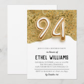 94e uitnodiging van de Birthday Party (Voorkant / Achterkant)