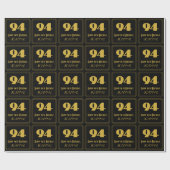94e verjaardag - Art Deco Geïnspireerde look "94"  Cadeaupapier (Vlak)