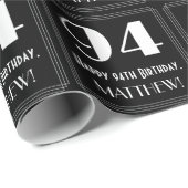 94e verjaardag - Art Deco Geïnspireerde look "94", Cadeaupapier (Rol Hoek)