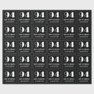 94e verjaardag - Art Deco Geïnspireerde look "94", Cadeaupapier