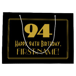 94e verjaardag — Art Deco Geïnspireerde look "94"  Groot Cadeauzakje