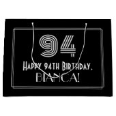 94e verjaardag — Art Deco Geïnspireerde look "94"  Groot Cadeauzakje (Voorkant)