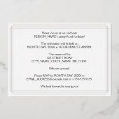 94e verjaardag — Art Deco Style "94" en naam Folie Uitnodiging (Achterkant)