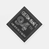 94e verjaardag: Art Deco Style + aangepaste naam Servet (Hoek)