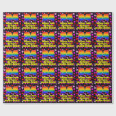 94e verjaardag: Beeldende harten Patroon, Regenboo Cadeaupapier (Vlak)