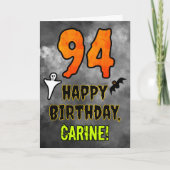 94e verjaardag: Eerie Halloween Theme + Aangepaste Kaart (Voorkant)