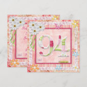 94e verjaardag feest scrapbooking stijl kaart (Voorkant / Achterkant)