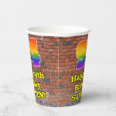 94e verjaardag: Fun Graffiti-geïnspireerde regenbo Papieren Bekers (Rechts)