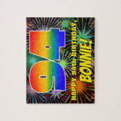 94e verjaardag: Fun, kleurrijk gevuurwerk Legpuzzel (Verticaal)
