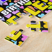 94e verjaardag — Fun, liefhebbende hartvormen + "9 Legpuzzel (Zijkant)