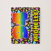 94e verjaardag — Fun, liefhebbende hartvormen + "9 Legpuzzel (Verticaal)