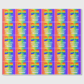 94e verjaardag: kleurrijk, vun regenboogpatroon # cadeaupapier (Vlak)