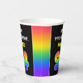 94e verjaardag: kleurrijke regenboog # 94, aangepa papieren bekers (Rechts)