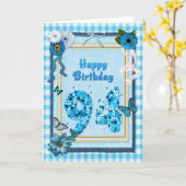94e verjaardag met een scrapbook-effect kaart (Gele Bloem)