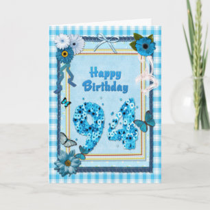 94e verjaardag met een scrapbook-effect kaart