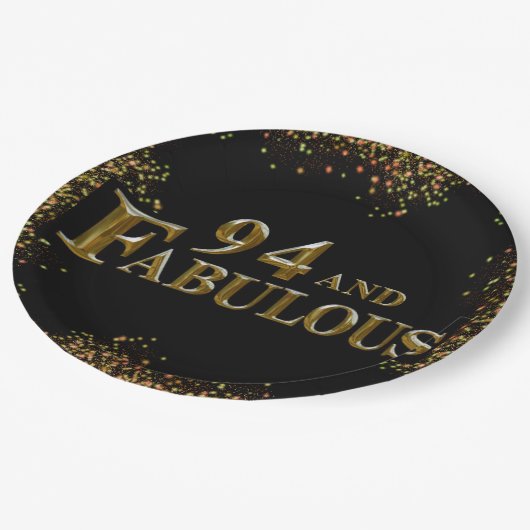 94e verjaardag papieren bordje (Gekanteld)