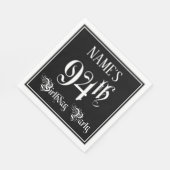 94e verjaardag partij — Fancy script + aangepaste  Servet (Hoek)