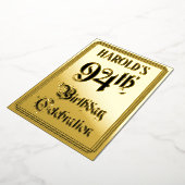 94e verjaardag Partij — Legant Manuscript + de Naa Folie Uitnodiging (Gedraaid)