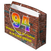 94e verjaardag: Plezier, op graffiti geïnspireerde Groot Cadeauzakje (Achterkant Gekanteld)