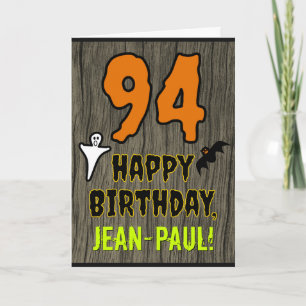 94e verjaardag: Spooky Halloween Theme, Aangepaste Kaart