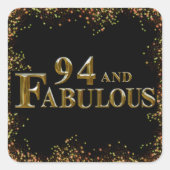 94e verjaardag vierkante sticker (Voorkant)