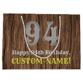 94e verjaardag: Westerne kijk op land, naam Groot Cadeauzakje (Achterkant)